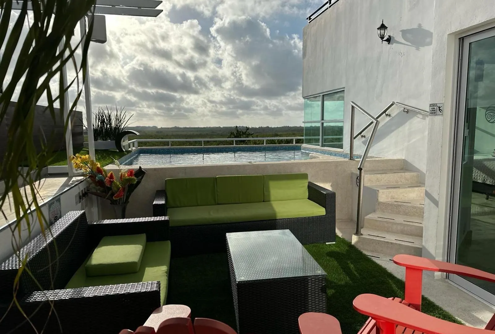 Upscale Modern Home + Rooftop Pool, TVs, AC&Wifi Puerto Morelos Casa vacanze
